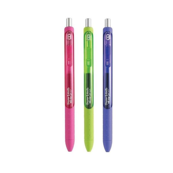 Caneta Inkjoy Gel Retrátil 0.7mm PAPER MATE - BLISTER 3 UND