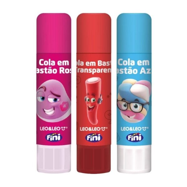 Cola Bastão Colorida 10g FINI - LEO E LEO - CX 12 UND