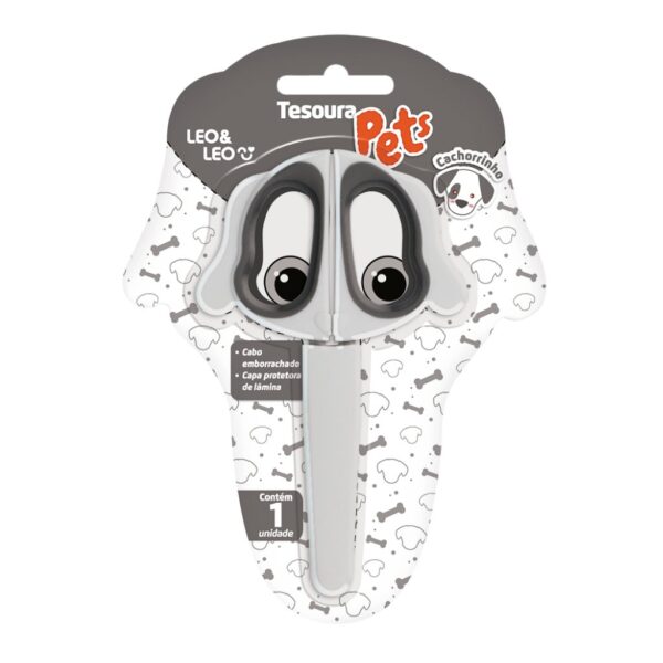 Tesoura Escolar Pets LEO E LEO - BLISTER