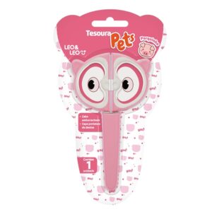 Tesoura Escolar Pets LEO E LEO - BLISTER