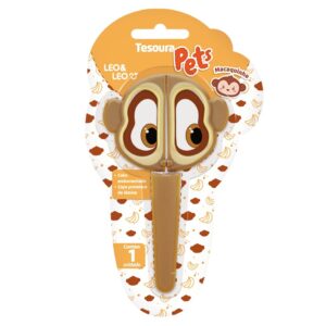 Tesoura Escolar Pets LEO E LEO - BLISTER
