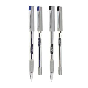 Caneta Gel Boss 0.55 Azul e Preta LEO E LEO - Kit 4 Und