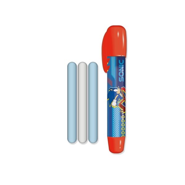 Borracha Caneta Sonic LEO E LEO - BLISTER c/ 1 Suporte e 3 Borrachas