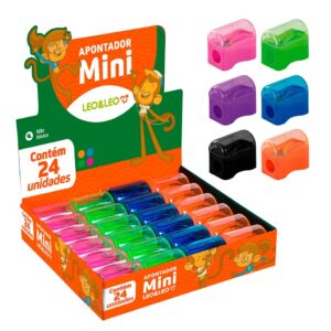 Apontador Mini Depósito LEO E LEO - CX 24 UND