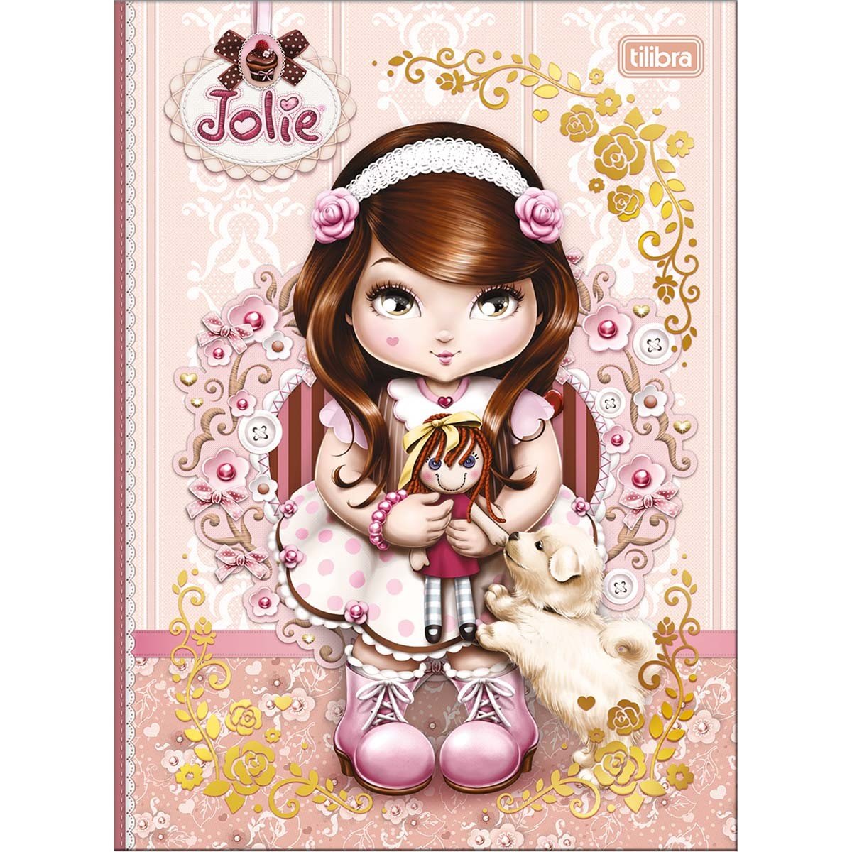 Caderno Colegial Costurado LUXO 80 fls JOLIE - TILIBRA - UND