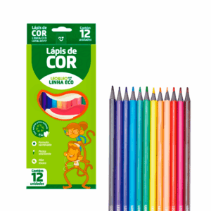 Lápis de Cor Sextavado Flex Ecológico 12 Cores LEO E LEO - BLISTER