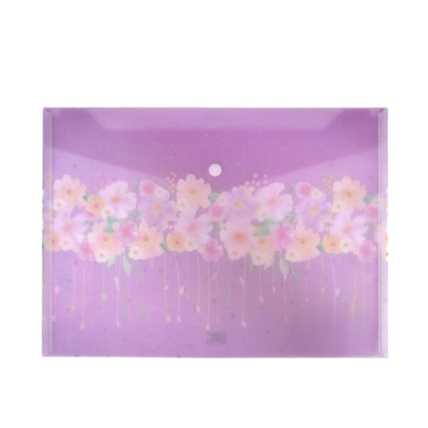Pasta Envelope Malote A4 com Botão Flower Floral - DAC