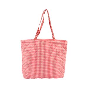 Bolsa Retrô G Laço Rosa Xadrez 48x17x39cm - FLORIE - UND