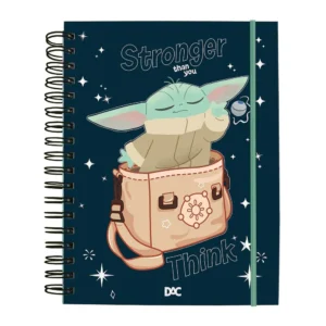 Caderno Smart Universitário 10 Divisórias Baby Yoda Star Wars 80 fls - DAC