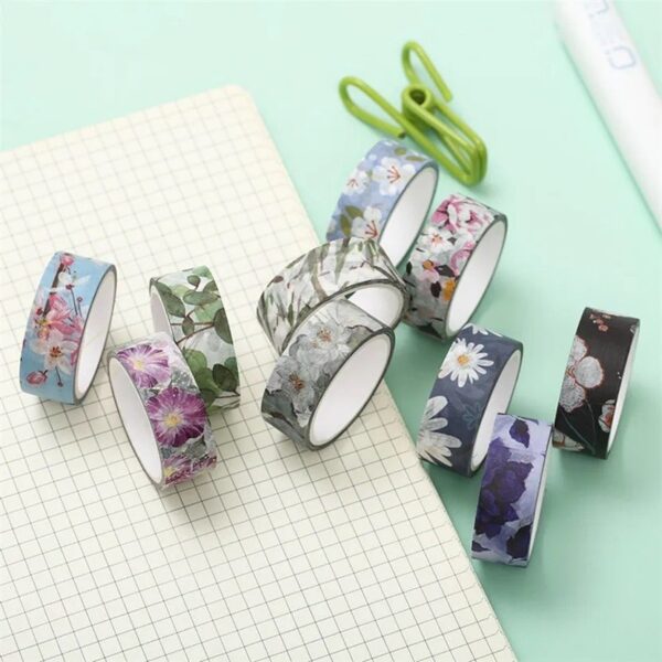 Fita Washi Tape Flores e Folhagens