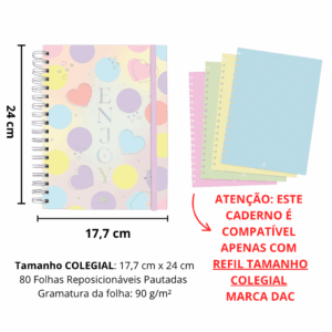 Caderno Smart Colegial Enjoy 80 fls - DAC