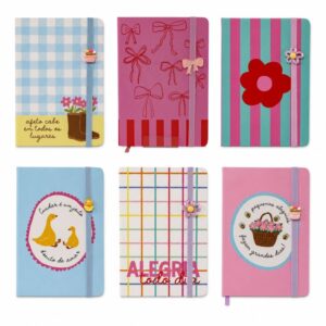 Caderno Capa Dura Pautado Delicate Sortido 21x15x2cm - FLORIE - UND
