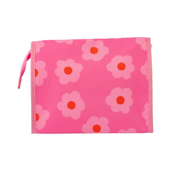 Necessaire Dobrável Rosa Flores 26x11x21cm - FLORIE - UND