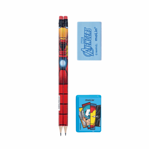 Kit Escolar Avengers 4 Peças MOLIN - BLISTER