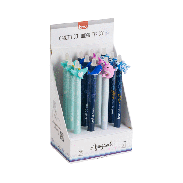 Caneta Gel Esferográfica Apagável 0.7mm Under Sea BRW