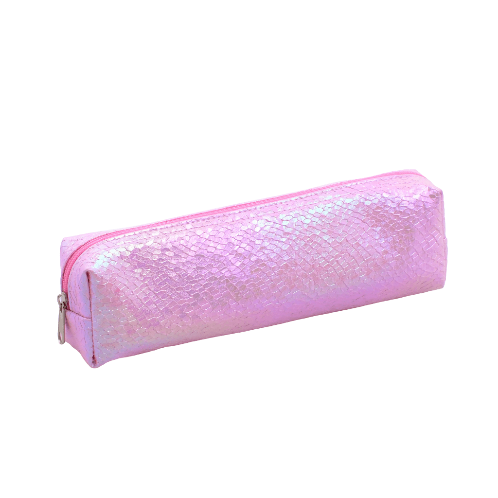 Estojo Zíper Brilho Escaminhas Rosa/Lilás - KIT OFICIAL - UND