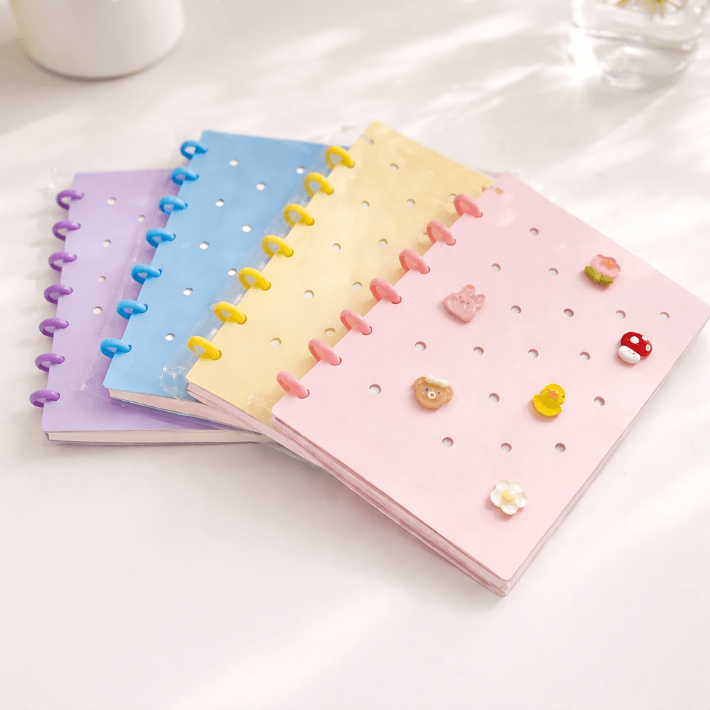 Caderno de Disco Pastel PINS A5 80 Fls 8 discos 15x21,2cm - IMPORTADO - UND