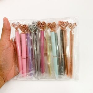 Caneta Premium Metálica Coração - PACOTE 12 UND