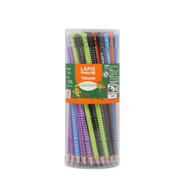 Lápis Hb com Borracha Tabuada Leo e Leo - 12 Und