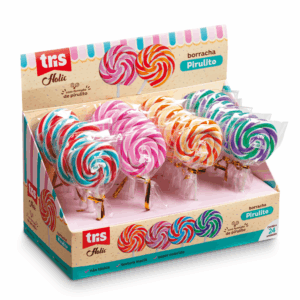 Borracha Pirulito Holic Docinhos - TRIS - CX 24 UND