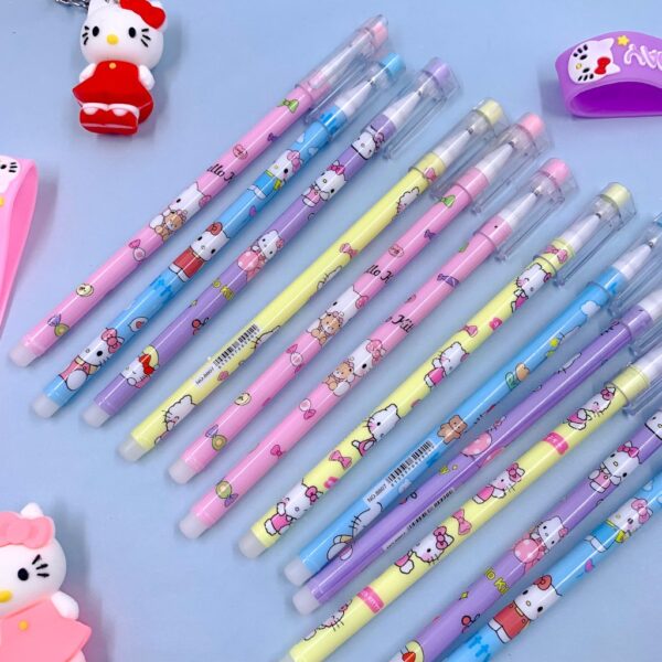 Caneta Fofa Apagável Hello Kitty - Blister 12 Und