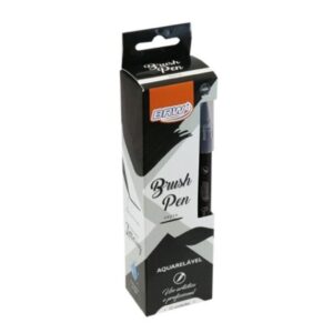 Marcador Brush Pen Preto BRW - Cx 12 Und