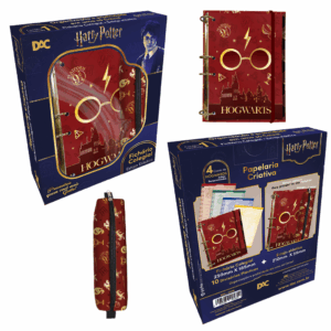 Kit Presenteável Fichário Colegial + Estojo Harry Potter - DAC