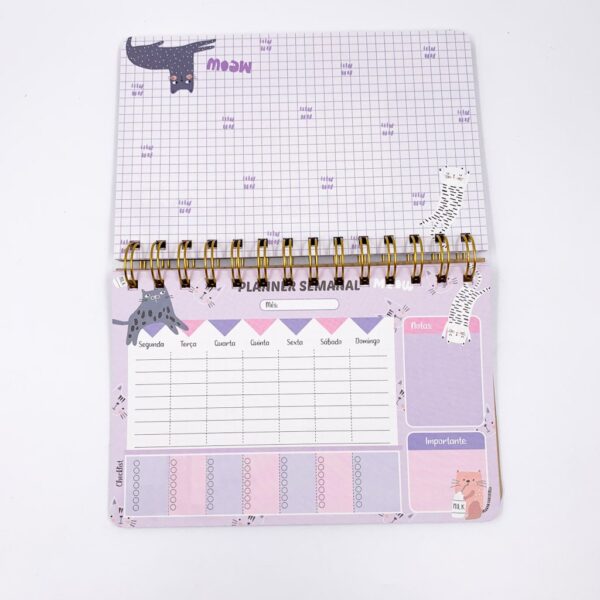 Planner com Espiral Fofuras 52 Fls 188 x 125mm Importado
