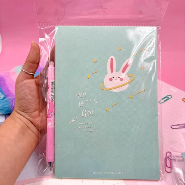 Kit Caderno Rabbit Space + Caneta