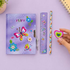 Kit Borboletas LILÁS 4 Peças - FOFY - BLISTER