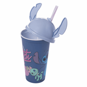 Copo c/ Tampa Lúdica STITCH 500ml PLASÚTIL - UND