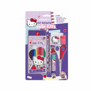 Kit Escolar Hello Kitty Leo e Leo - Blister 6 Itens