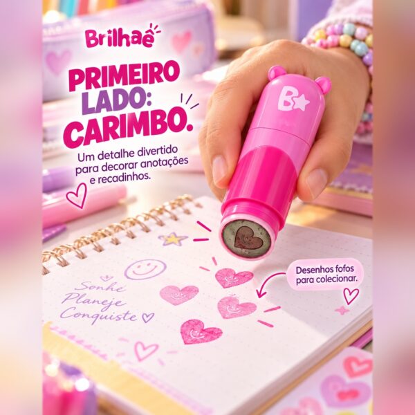 Make Carimbo + Lip Balm Duo Doce Cuidado - BRILHAE - UND