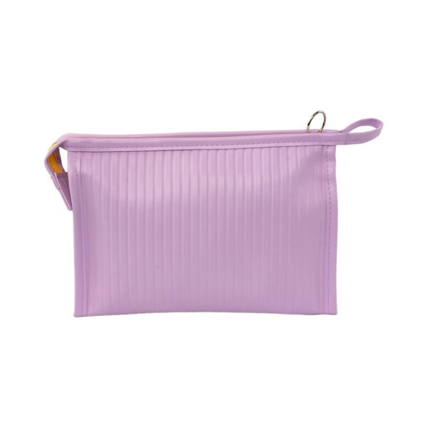 Necessaire Emborrachada Lilás "QUE O DIA SEJA BONITO" 23x6x16cm - FLORIE - UND