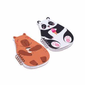 Caderno Formato Zoo Capivara e Panda 80 Fls 100x156 - BRW - UND