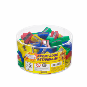 Apontador Plástico Retangular - BRW - POTE 100 UND