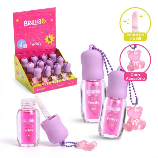 Make Lip Oil Teddy c/ Acessório 3ml - BRILHAE - UND