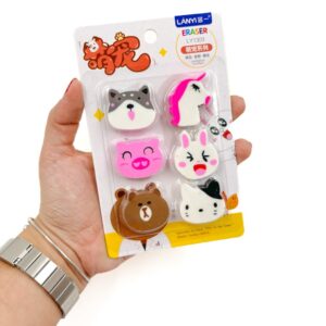 Borracha Fofa Bichinhos - Cartela 6 Und