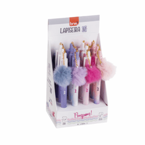 Lapiseira Plástica Divertida 0.7mm Pompom - BRW - 4 UND