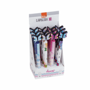 Lapiseira Plástica Divertida 0.7mm Borboleta Dreams - BRW - 4 UND