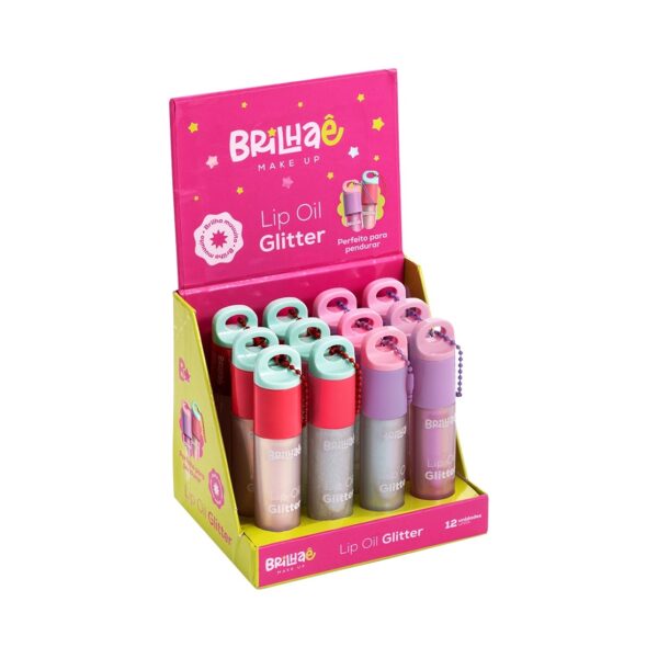 Make Lip Oil Glitter 6,5ml c/ Acessório - BRILHAE - UND
