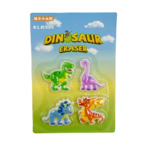 Borracha 2 D Dinossauros - Cartela 4 Und