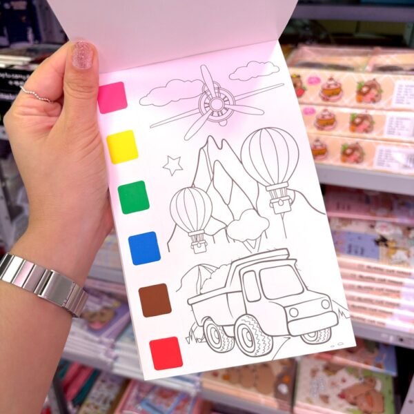 Livro Pintura Aquarela com Pincel 12 Folhas - Transporte