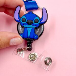 Cordão Estampado Stitch c/ Prendedor - 3 Und