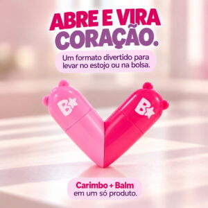 Make Carimbo + Lip Balm Duo Doce Cuidado - BRILHAE - UND