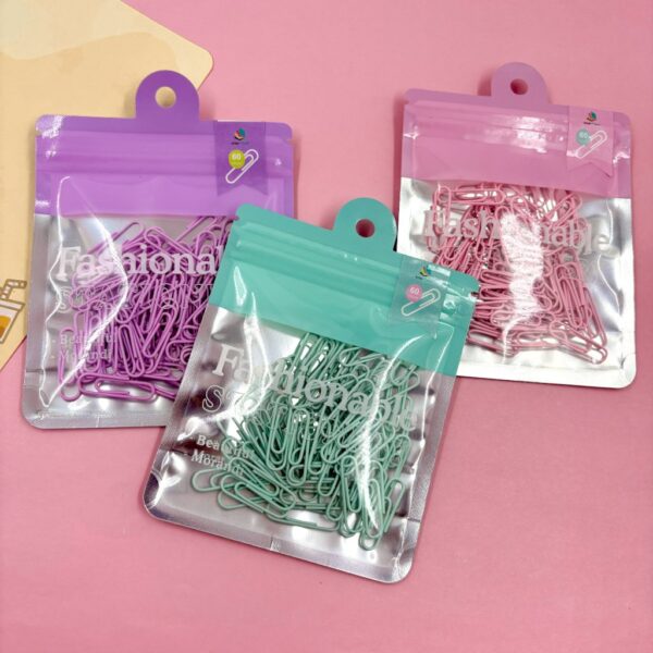 Kit Clips Metal Cores Pasteis 28mm - Pacote 60 Und