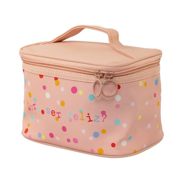 Necessaire Viagem Salmão "BORA SER FELIZ?" 19x12,5x13cm - FLORIE - UND