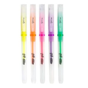Caneta Esferográfica 1.0mm Gel Fluorescente - Blister 5 Und