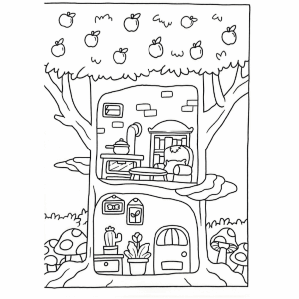 KIT Livro de Colorir Cozy Spaces Coco Wyo + 10 CANETAS TOUCH