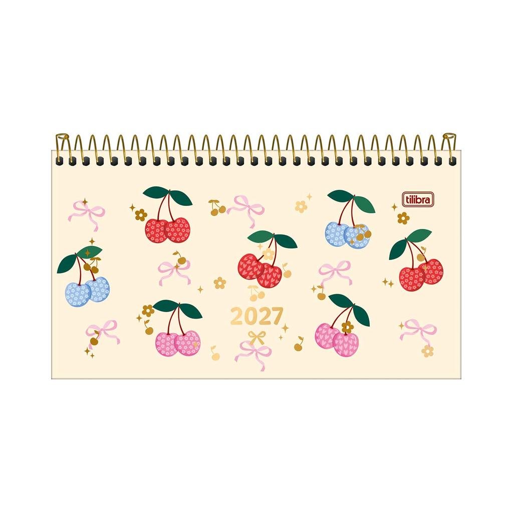 Agenda 2027 Espiral Semanal Amarena 16,7x8,9cm - TILIBRA - UND